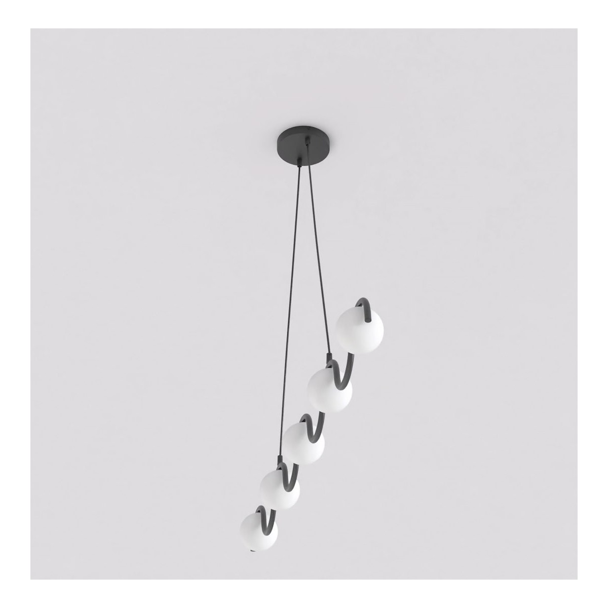 Emibig SINUS BL OPAL EM1582/5 kolor czarny z kategorii lampy wiszące