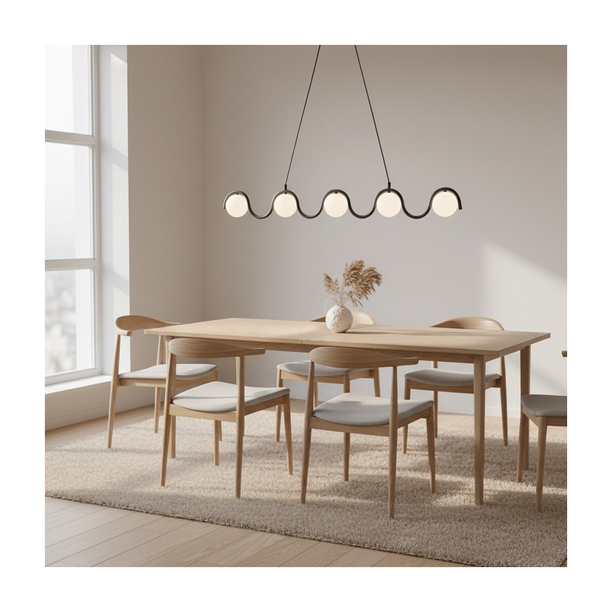 Emibig SINUS BL OPAL EM1582/5 kolor czarny z kategorii lampy wiszące