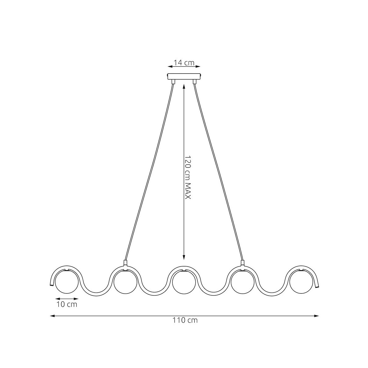 Emibig SINUS WH OPAL EM1583/5 kolor biały z kategorii lampy wiszące