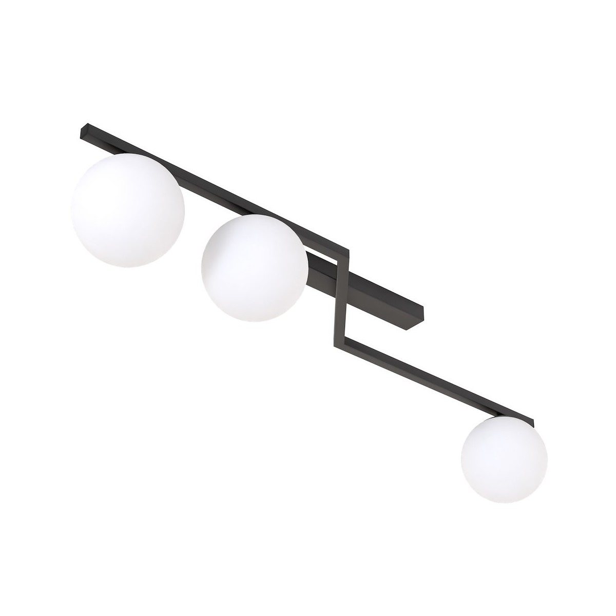 Emibig NATON 3 BL OPAL EM1508/3 kolor czarny z kategorii lampy sufitowe