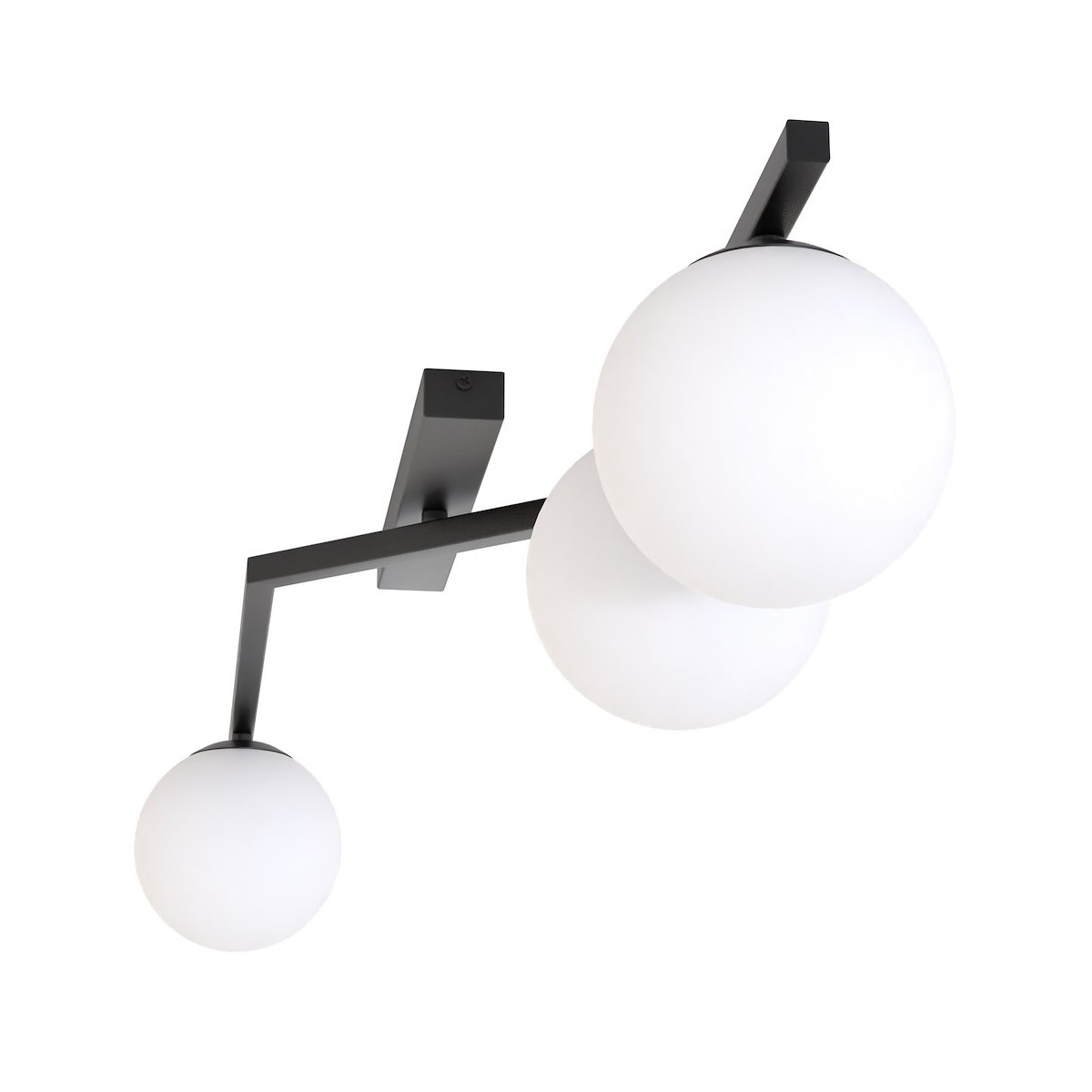 Emibig NATON 3 BL OPAL EM1508/3 kolor czarny z kategorii lampy sufitowe