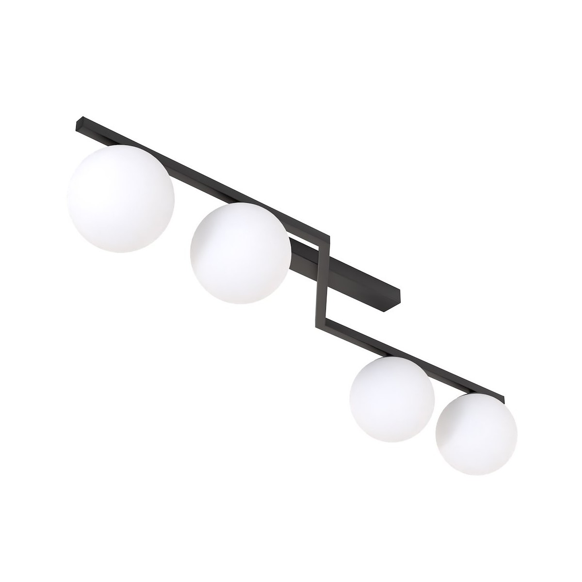 Emibig NATON 4 BL OPAL EM1508/4 kolor czarny z kategorii lampy sufitowe