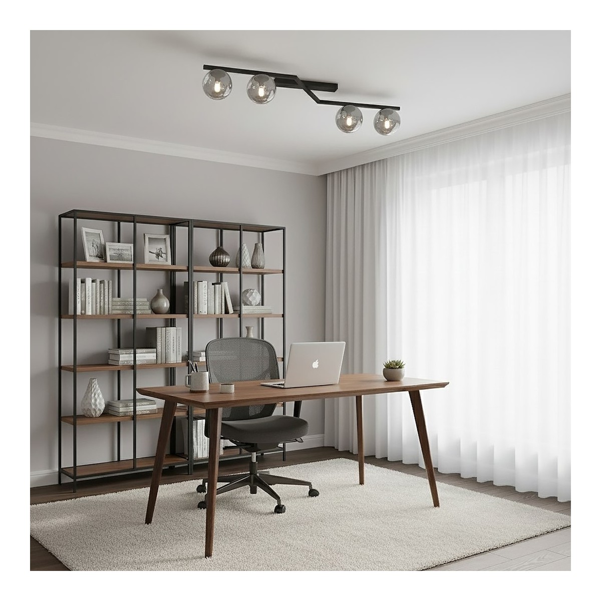 Emibig NATON 4 BL GRAFIT EM1509/4 kolor czarny z kategorii lampy sufitowe