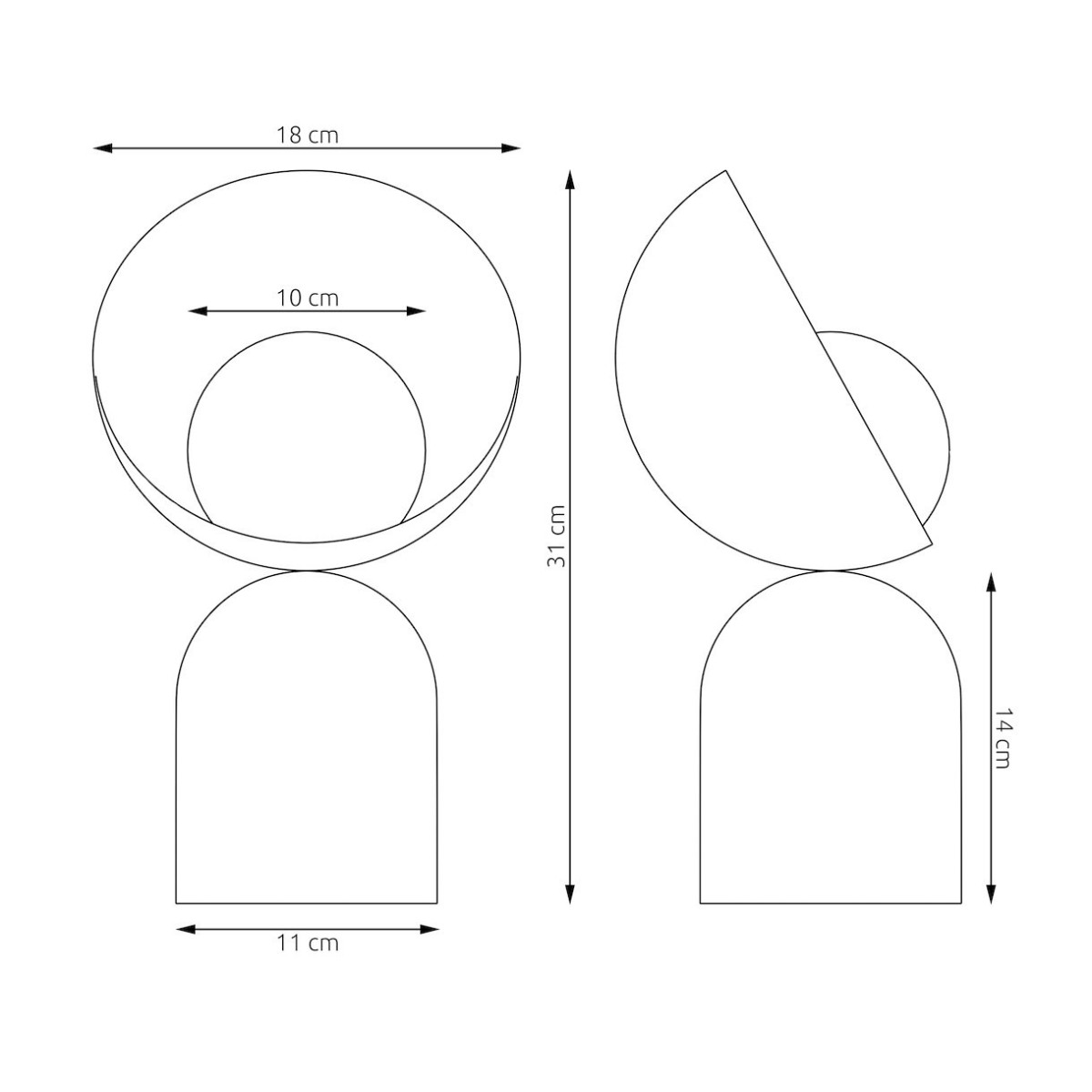 Emibig BOTO LN1 MOKKA EM1512/LN1 kolor mocha z kategorii lampki biurkowe