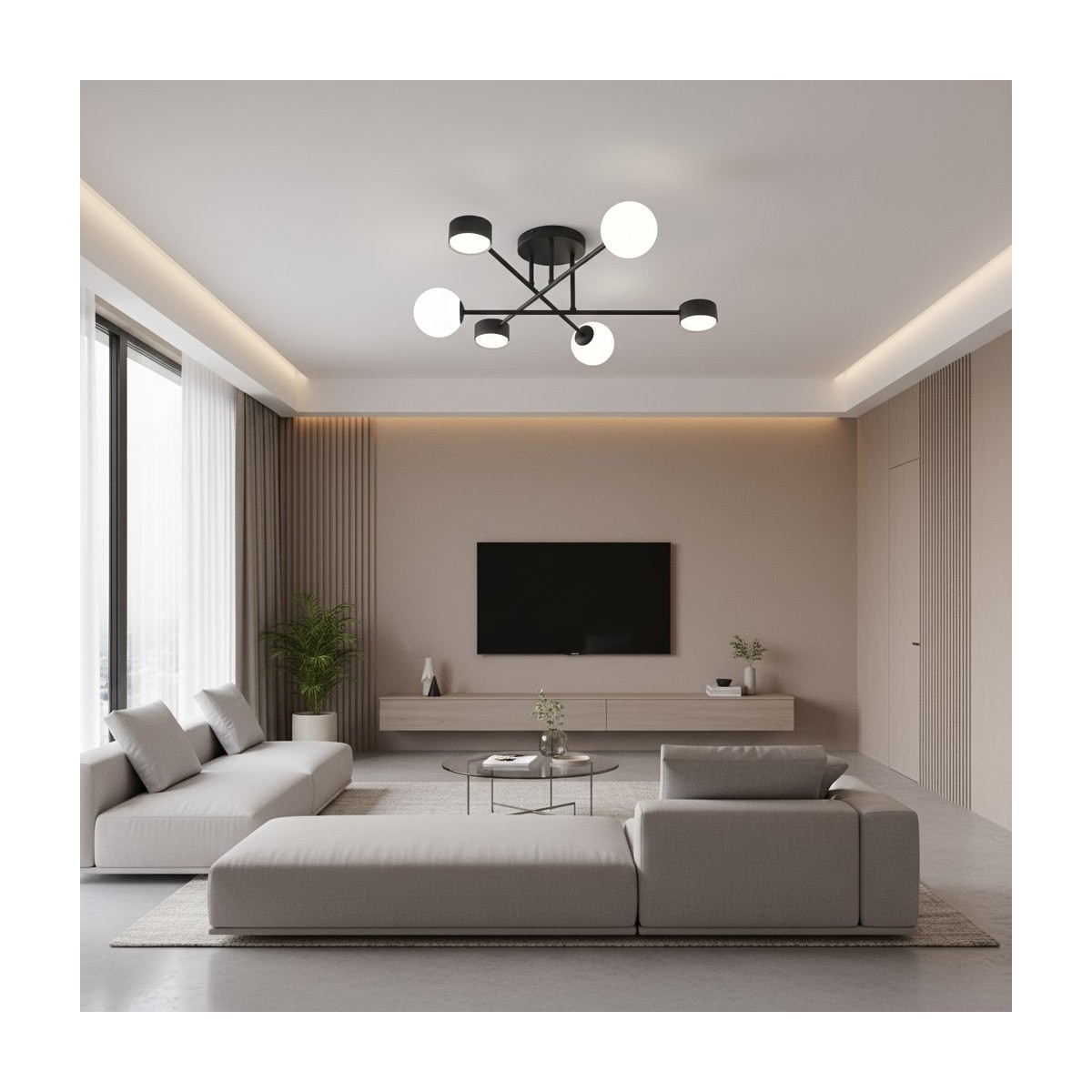 Emibig HOLON 6 BLACK EM1558/6 kolor czarny z kategorii lampy sufitowe