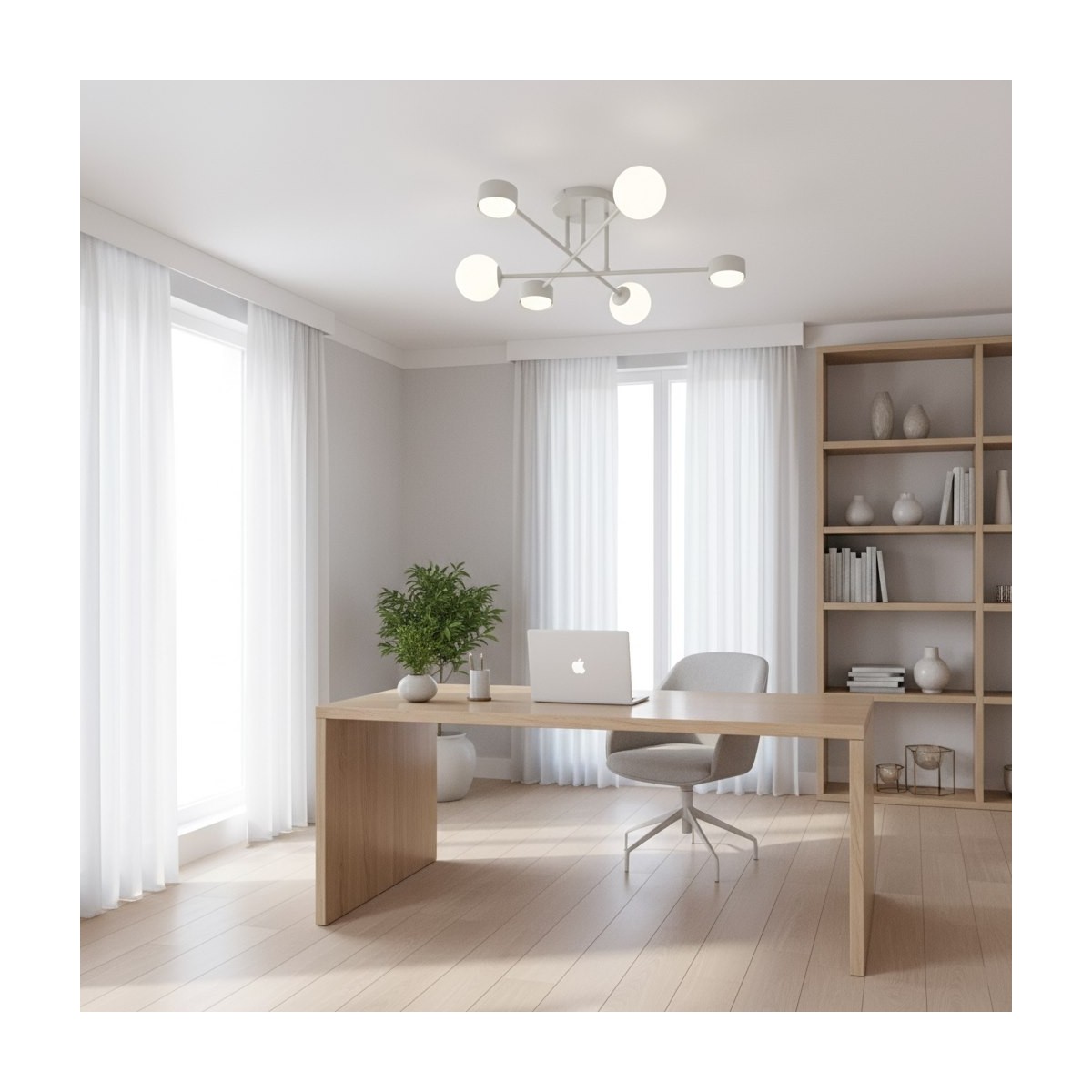 Emibig HOLON 6 WHITE EM1559/6 kolor biały z kategorii lampy sufitowe