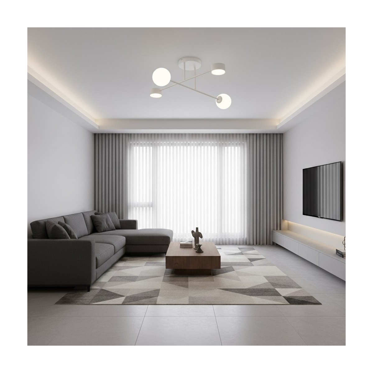 Emibig HOLON 4 GRAY EM1560/4 kolor szary z kategorii lampy sufitowe