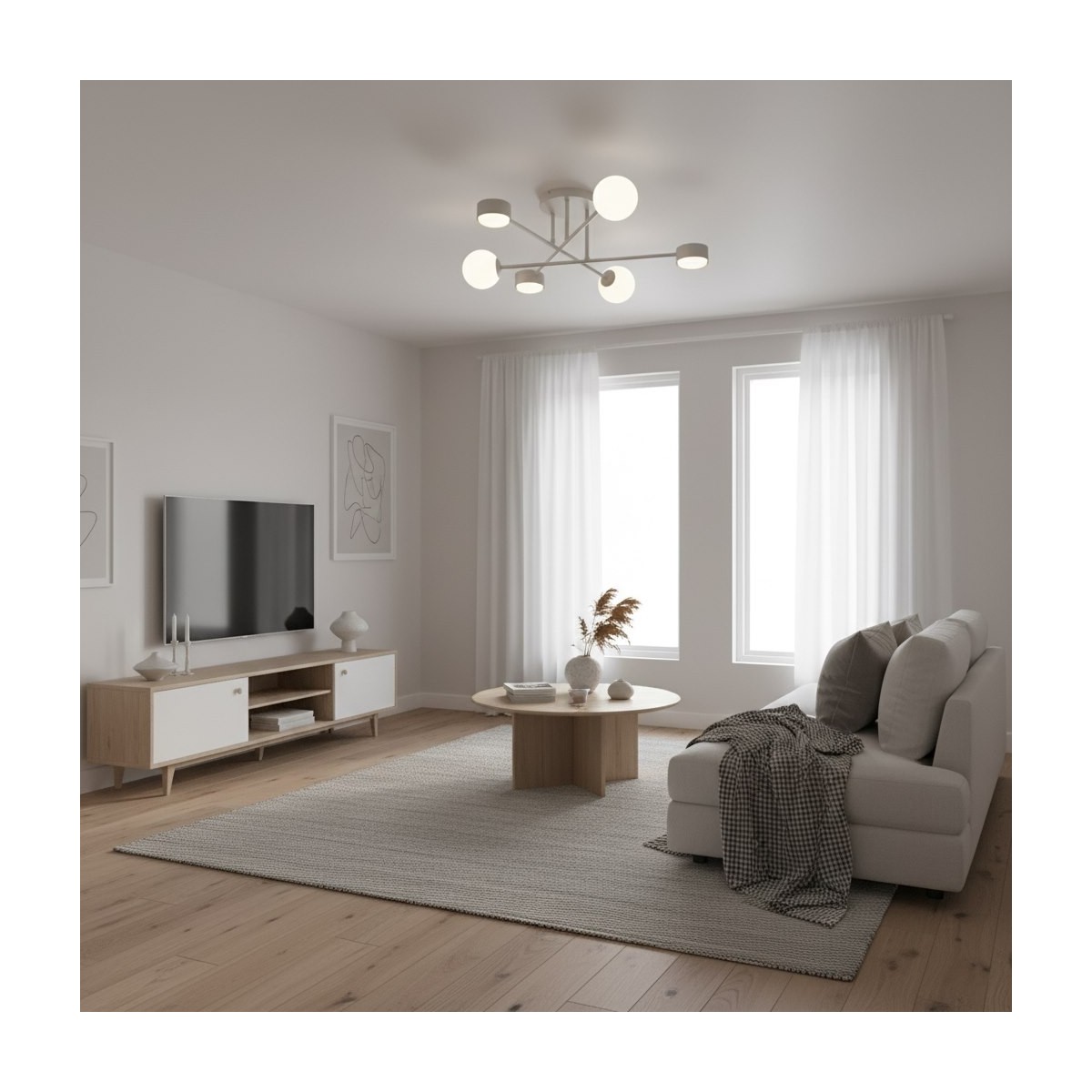 Emibig HOLON 6 GRAY EM1561/6 kolor szary z kategorii lampy sufitowe