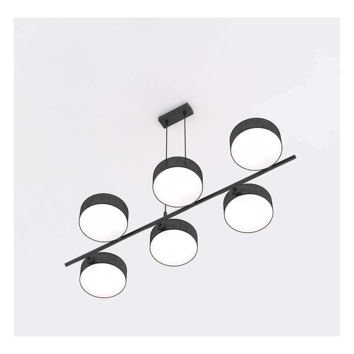 Emibig DRUMZ 6 BLACK EM1562/6 kolor czarny z kategorii lampy wiszące