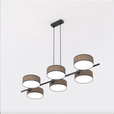 Emibig DRUMZ 6 BROWN EM1563/6 kolor czarny z kategorii lampy wiszące