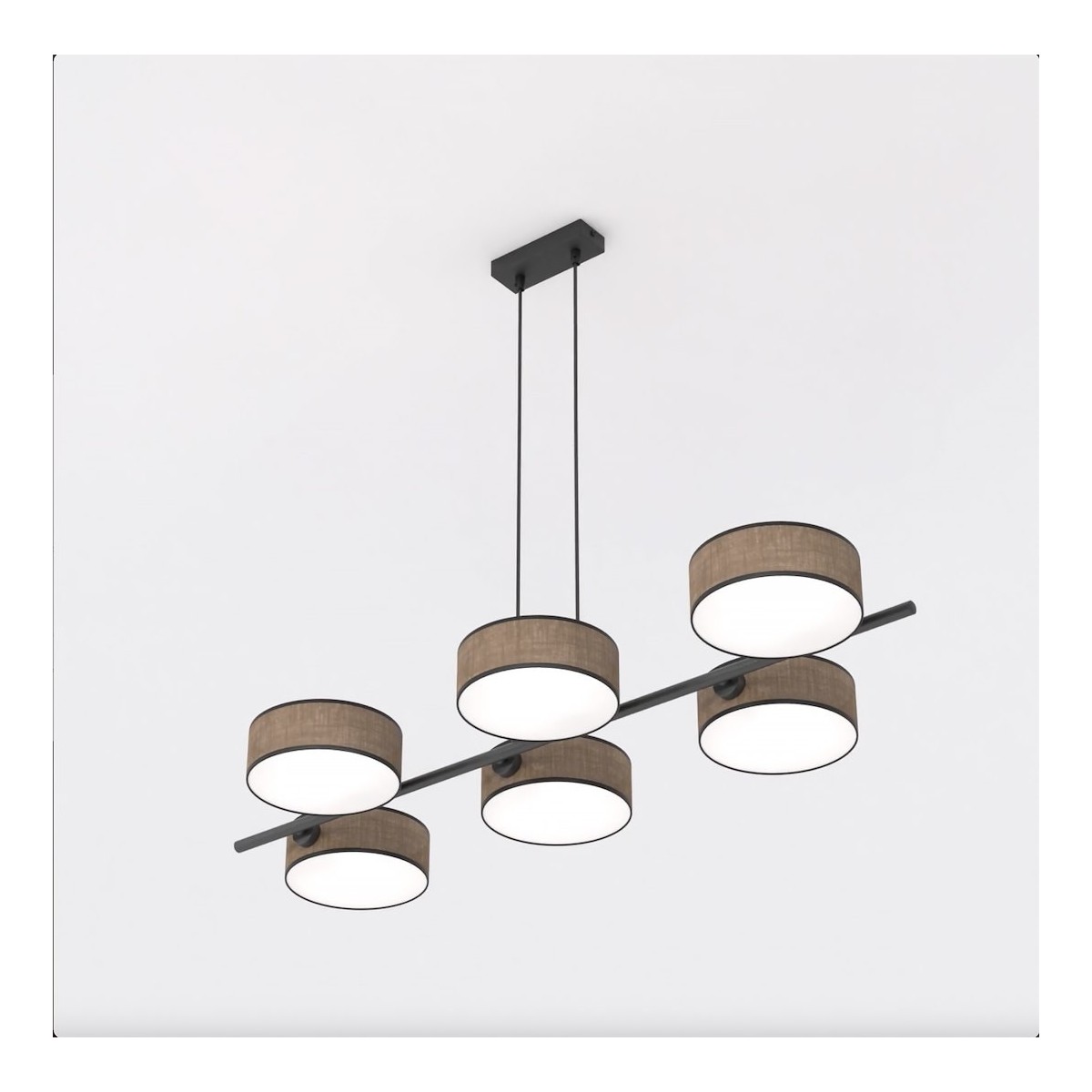 Emibig DRUMZ 6 BROWN EM1563/6 kolor czarny z kategorii lampy wiszące