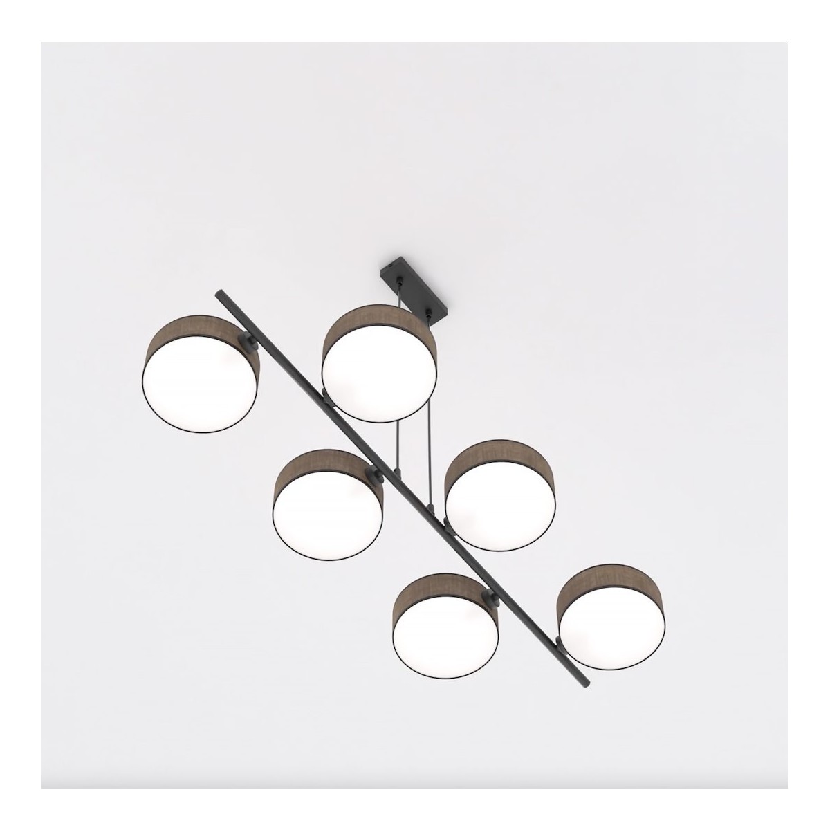 Emibig DRUMZ 6 BROWN EM1563/6 kolor czarny z kategorii lampy wiszące