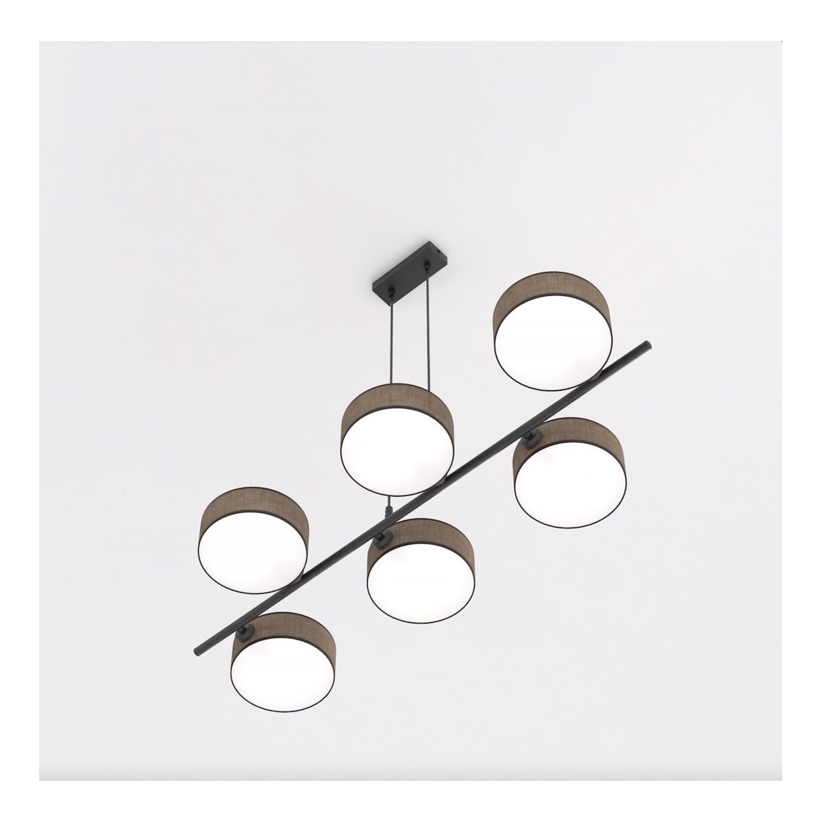 Emibig DRUMZ 6 BROWN EM1563/6 kolor czarny z kategorii lampy wiszące