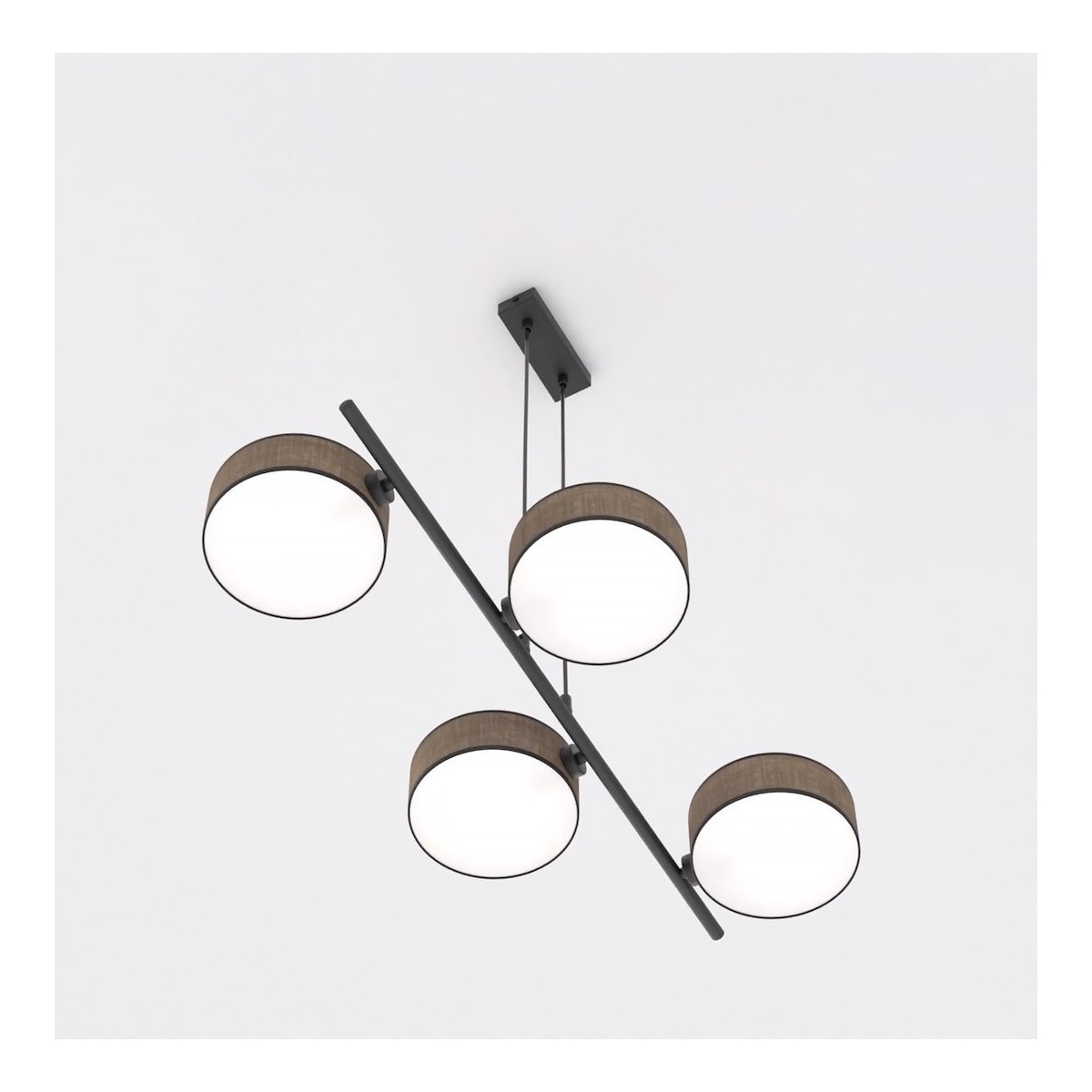 Emibig DRUMZ 4 BROWN EM1563/4 kolor czarny z kategorii lampy wiszące