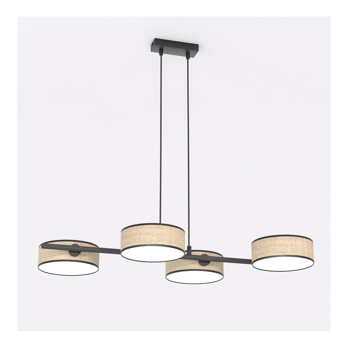 Emibig DRUMZ 4 RATTAN EM1565/4 kolor czarny z kategorii lampy wiszące