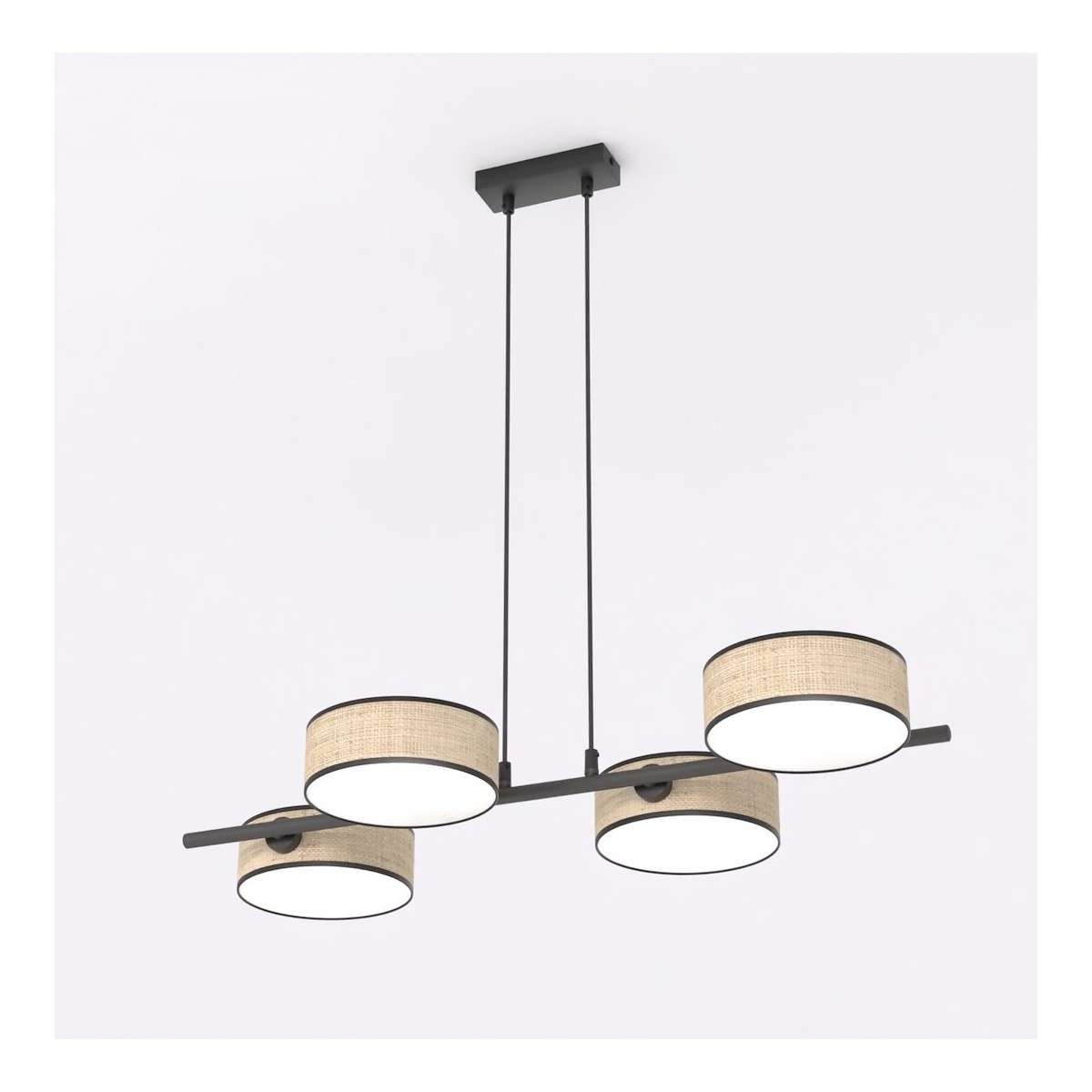 Emibig DRUMZ 4 RATTAN EM1565/4 kolor czarny z kategorii lampy wiszące