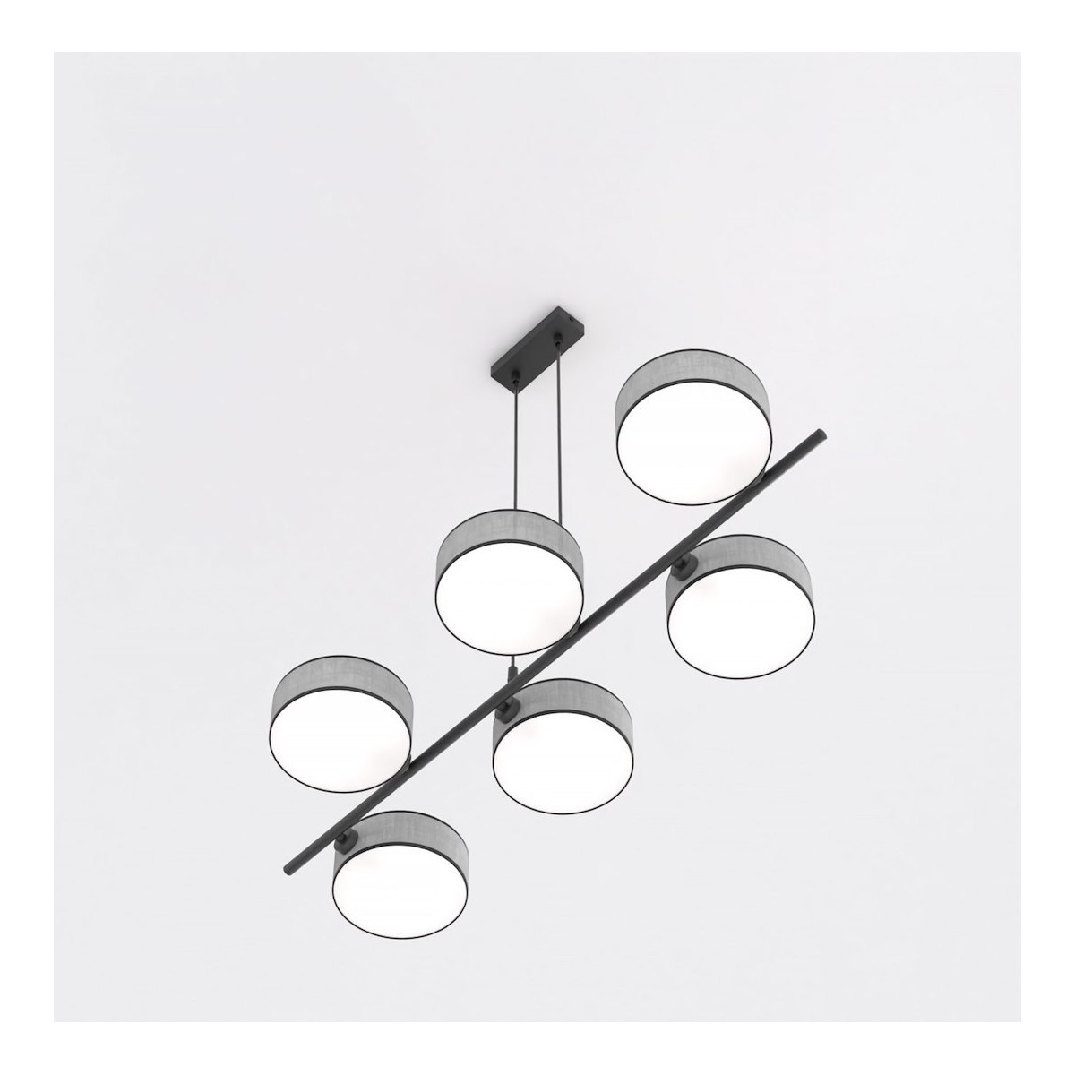 Emibig DRUMZ 6 GRAY EM1564/6 kolor czarny z kategorii lampy wiszące