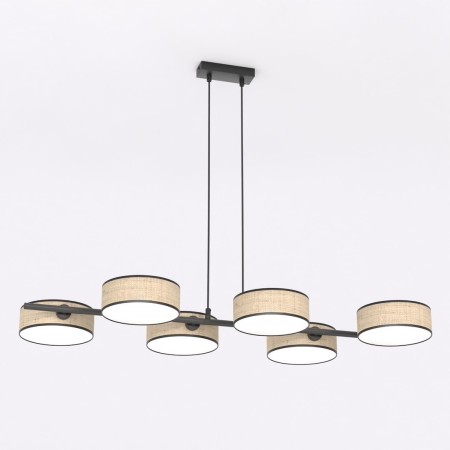 Emibig DRUMZ 6 RATTAN EM1565/6 kolor czarny z kategorii lampy wiszące