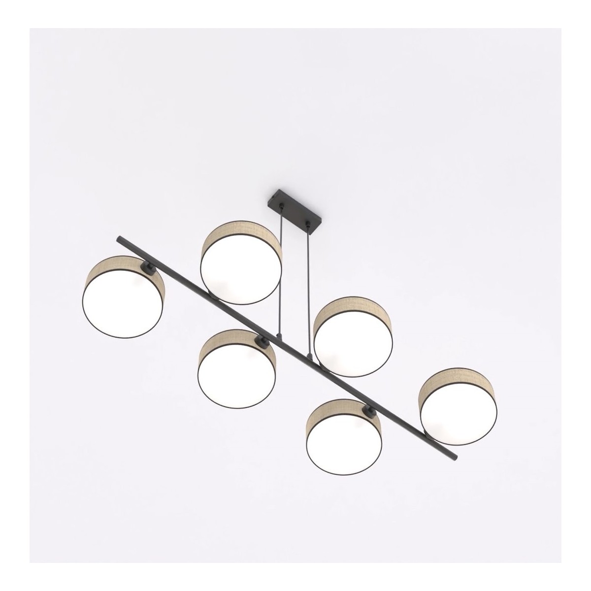 Emibig DRUMZ 6 RATTAN EM1565/6 kolor czarny z kategorii lampy wiszące