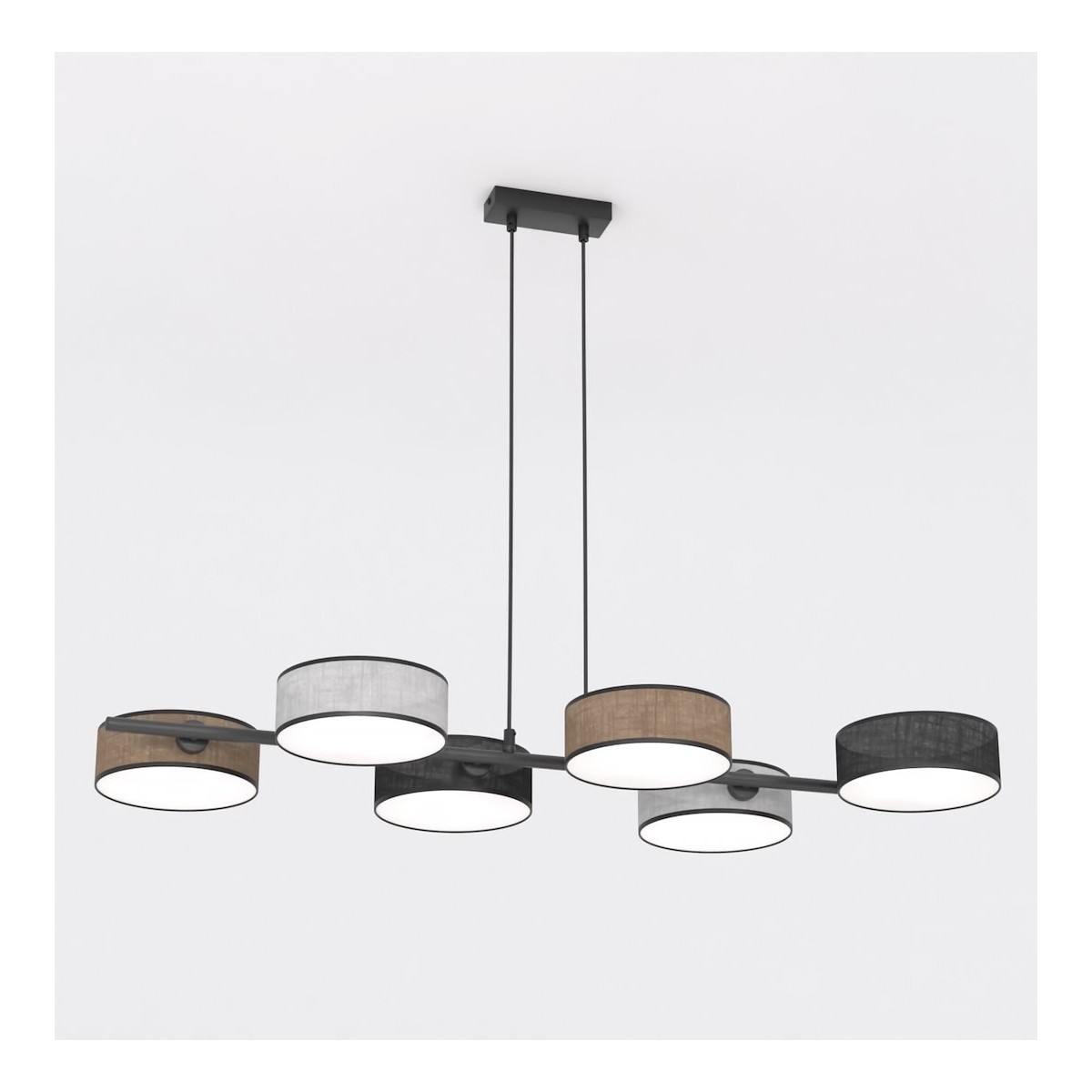 Emibig DRUMZ 6 MIX1 EM1566/6 kolor czarny z kategorii lampy wiszące