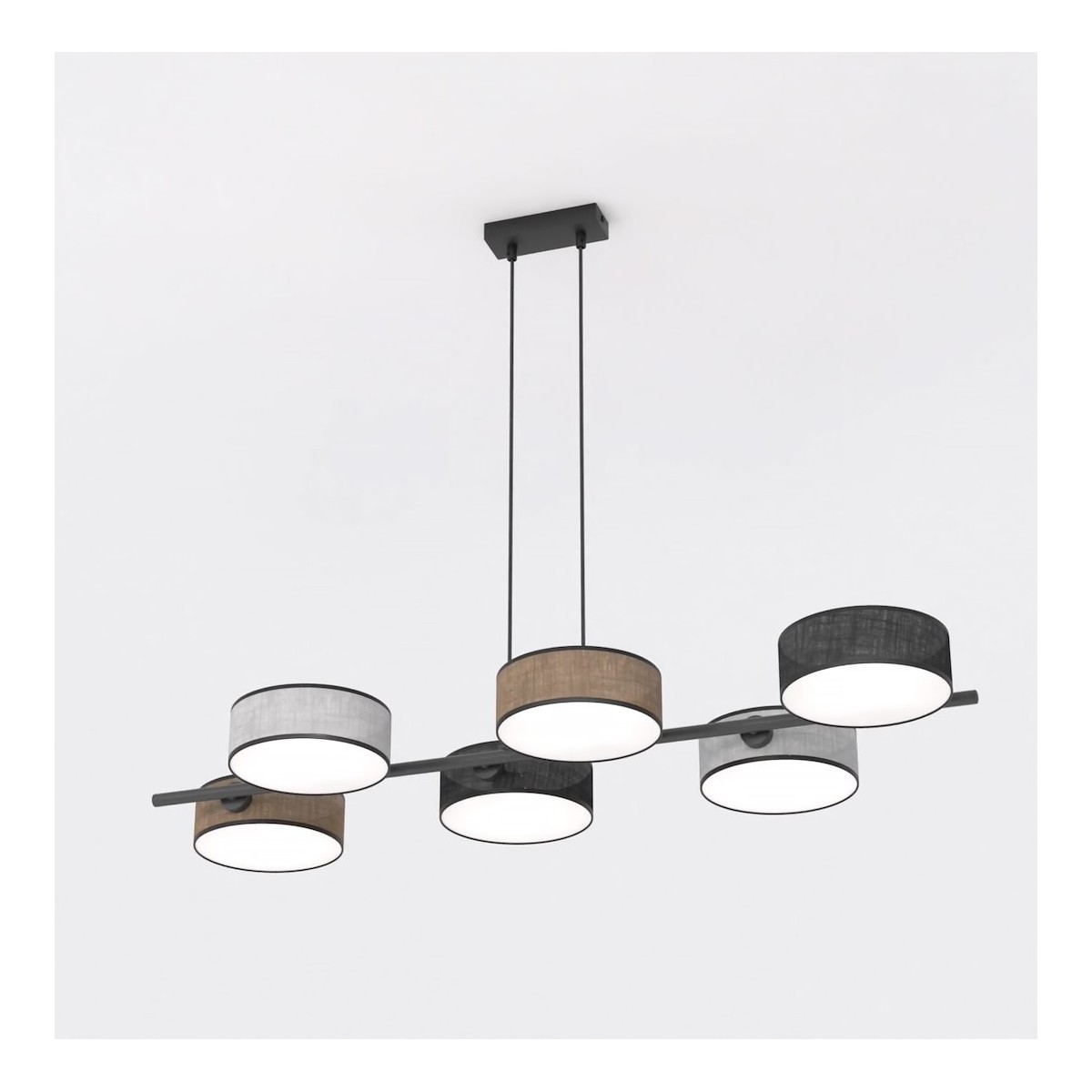 Emibig DRUMZ 6 MIX1 EM1566/6 kolor czarny z kategorii lampy wiszące