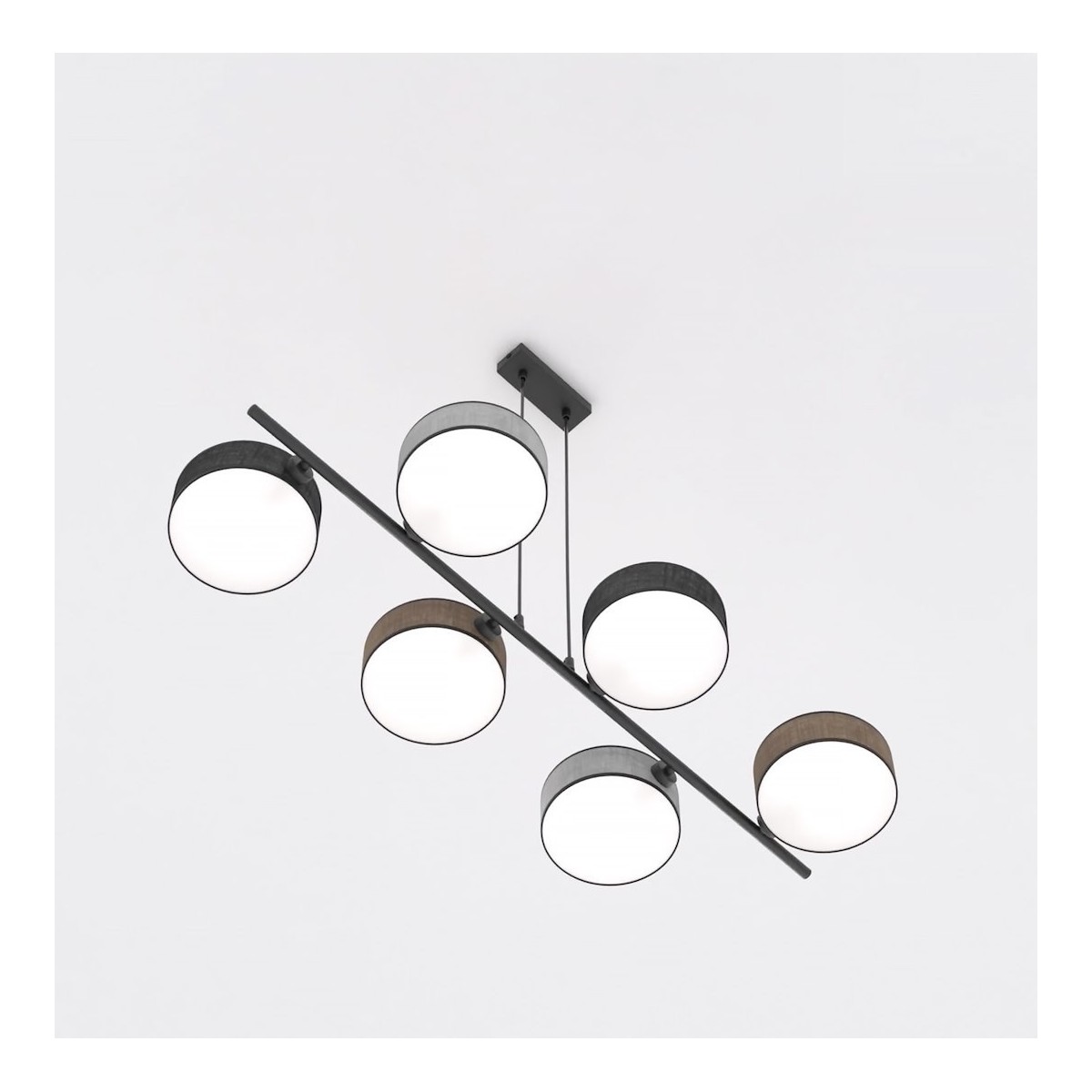 Emibig DRUMZ 6 MIX1 EM1566/6 kolor czarny z kategorii lampy wiszące