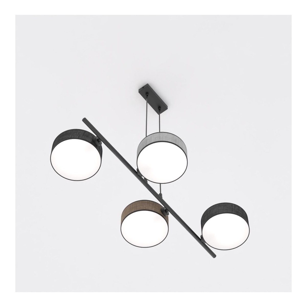 Emibig DRUMZ 4 MIX1 EM1566/4 kolor czarny z kategorii lampy wiszące