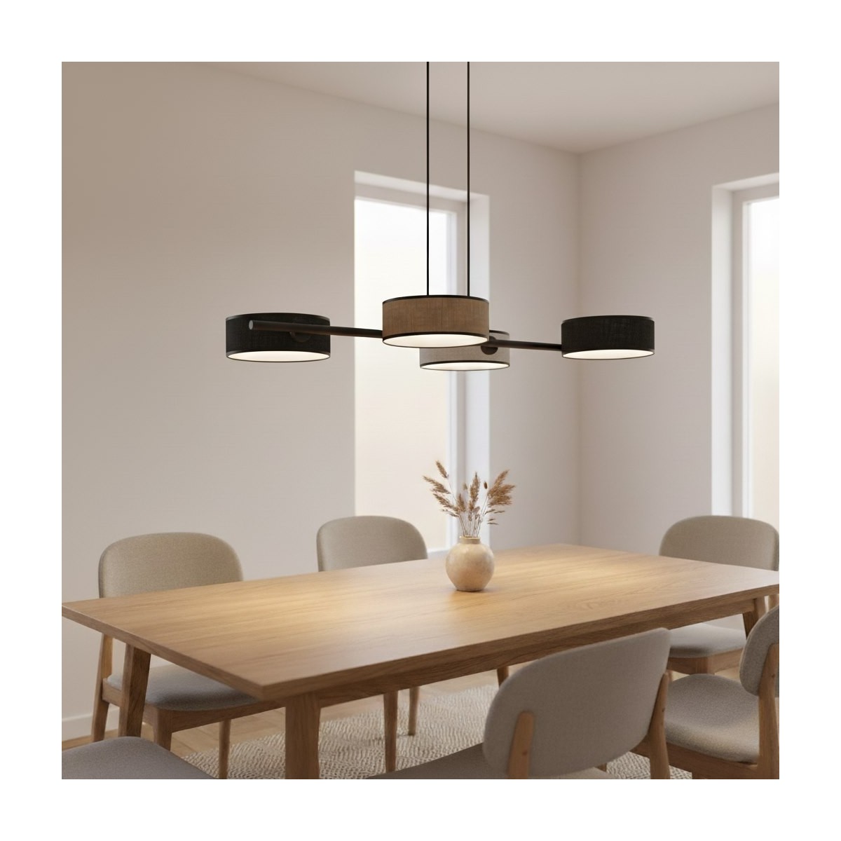 Emibig DRUMZ 4 MIX1 EM1566/4 kolor czarny z kategorii lampy wiszące