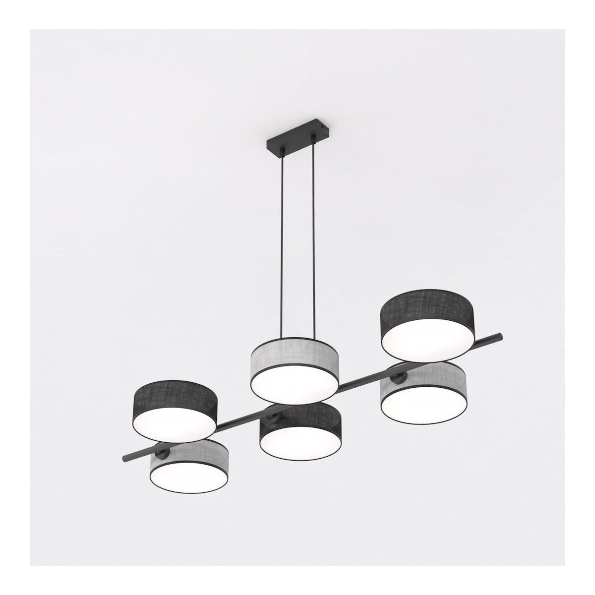 Emibig DRUMZ 6 MIX2 EM1567/6 kolor czarny z kategorii lampy wiszące