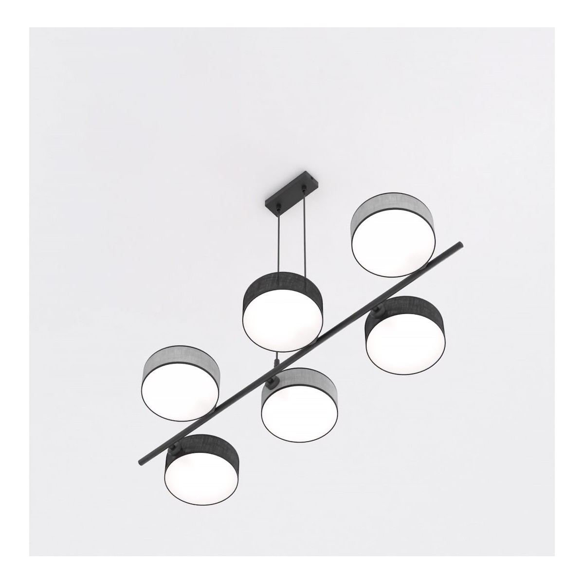 Emibig DRUMZ 6 MIX2 EM1567/6 kolor czarny z kategorii lampy wiszące