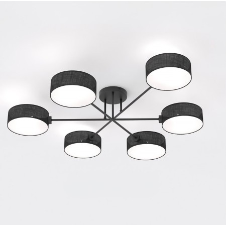 Emibig MAGA 6 BLACK EM1568/6 kolor czarny z kategorii lampy sufitowe
