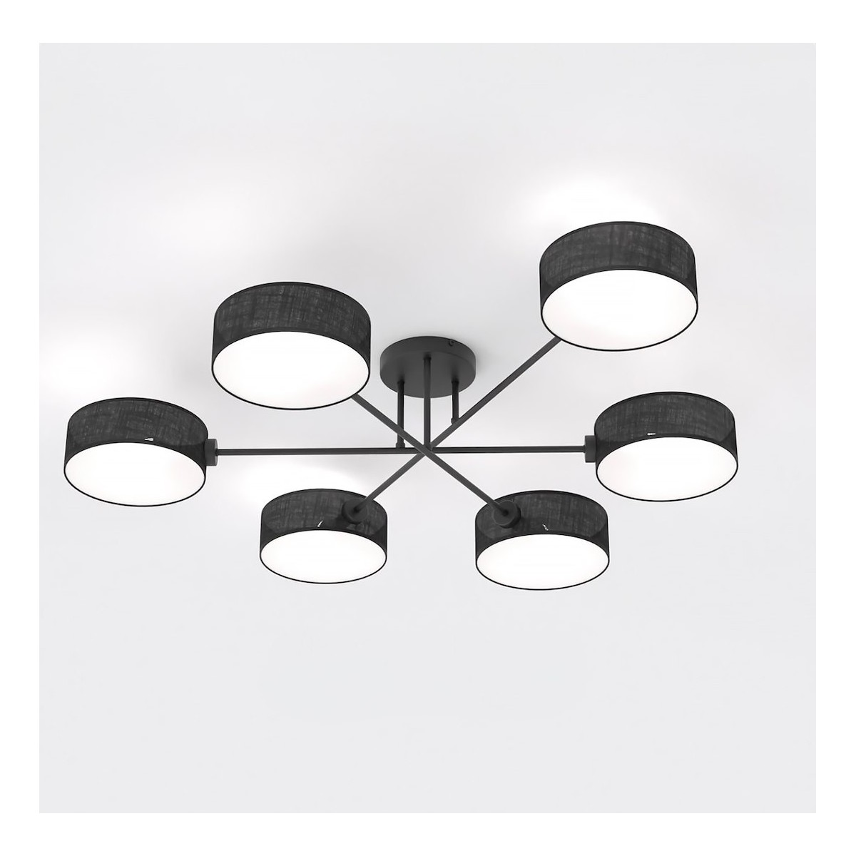 Emibig MAGA 6 BLACK EM1568/6 kolor czarny z kategorii lampy sufitowe