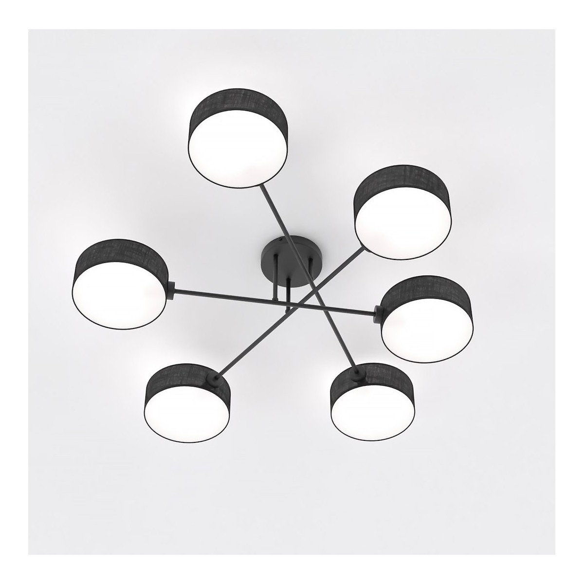 Emibig MAGA 6 BLACK EM1568/6 kolor czarny z kategorii lampy sufitowe