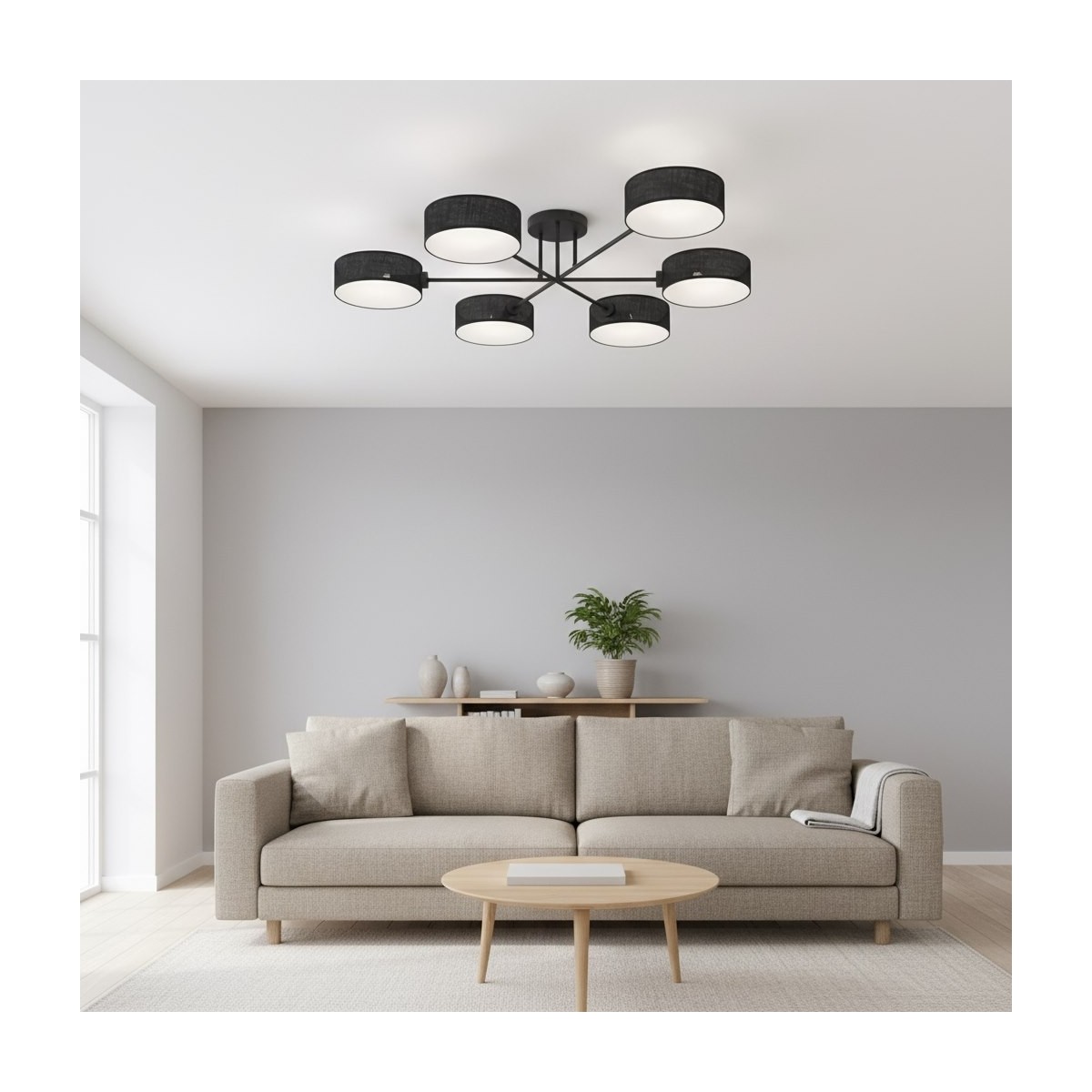 Emibig MAGA 6 BLACK EM1568/6 kolor czarny z kategorii lampy sufitowe