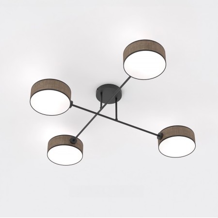 Emibig MAGA 4 BROWN EM1569/4 kolor czarny z kategorii lampy sufitowe