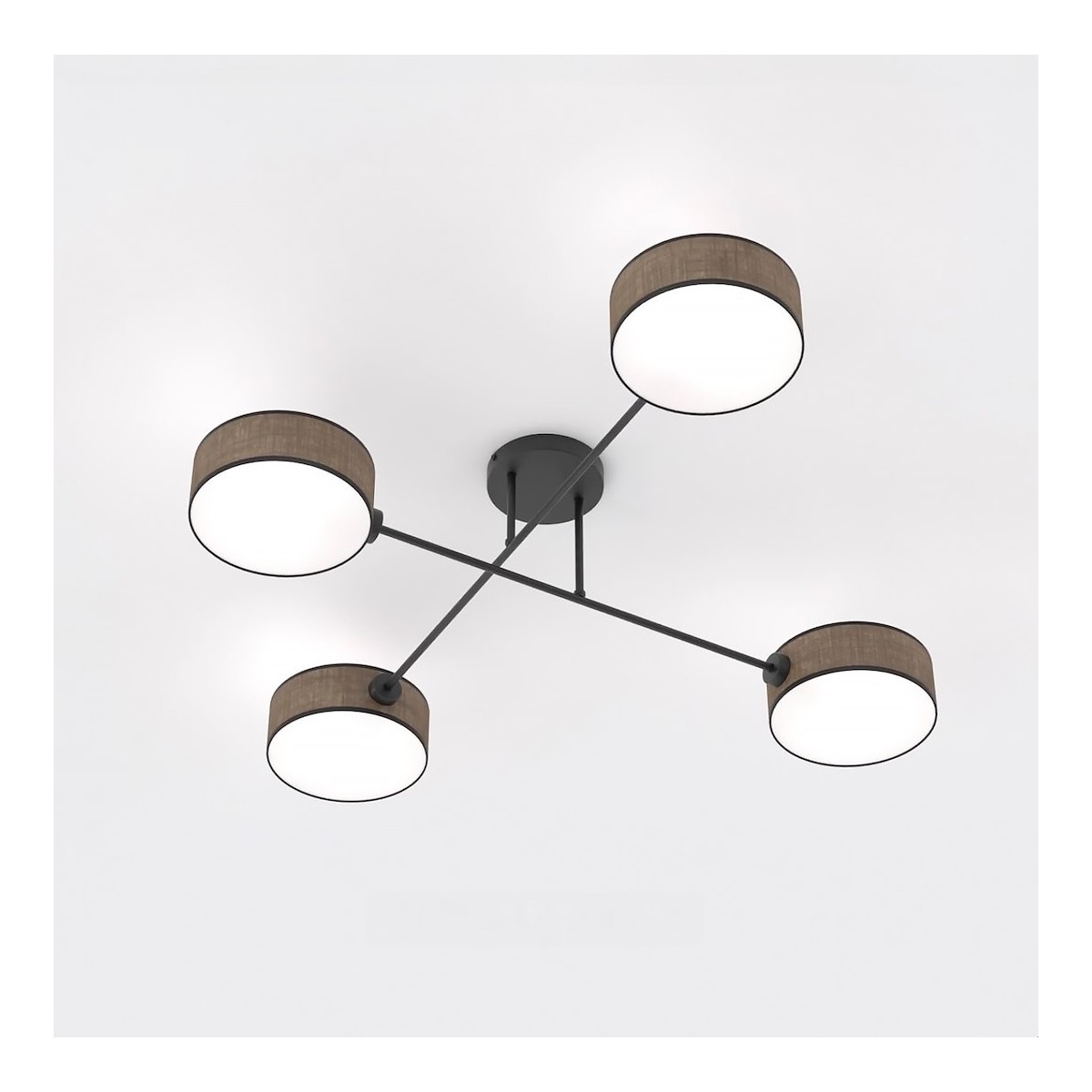 Emibig MAGA 4 BROWN EM1569/4 kolor czarny z kategorii lampy sufitowe