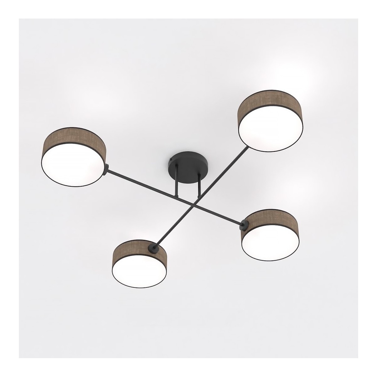 Emibig MAGA 4 BROWN EM1569/4 kolor czarny z kategorii lampy sufitowe