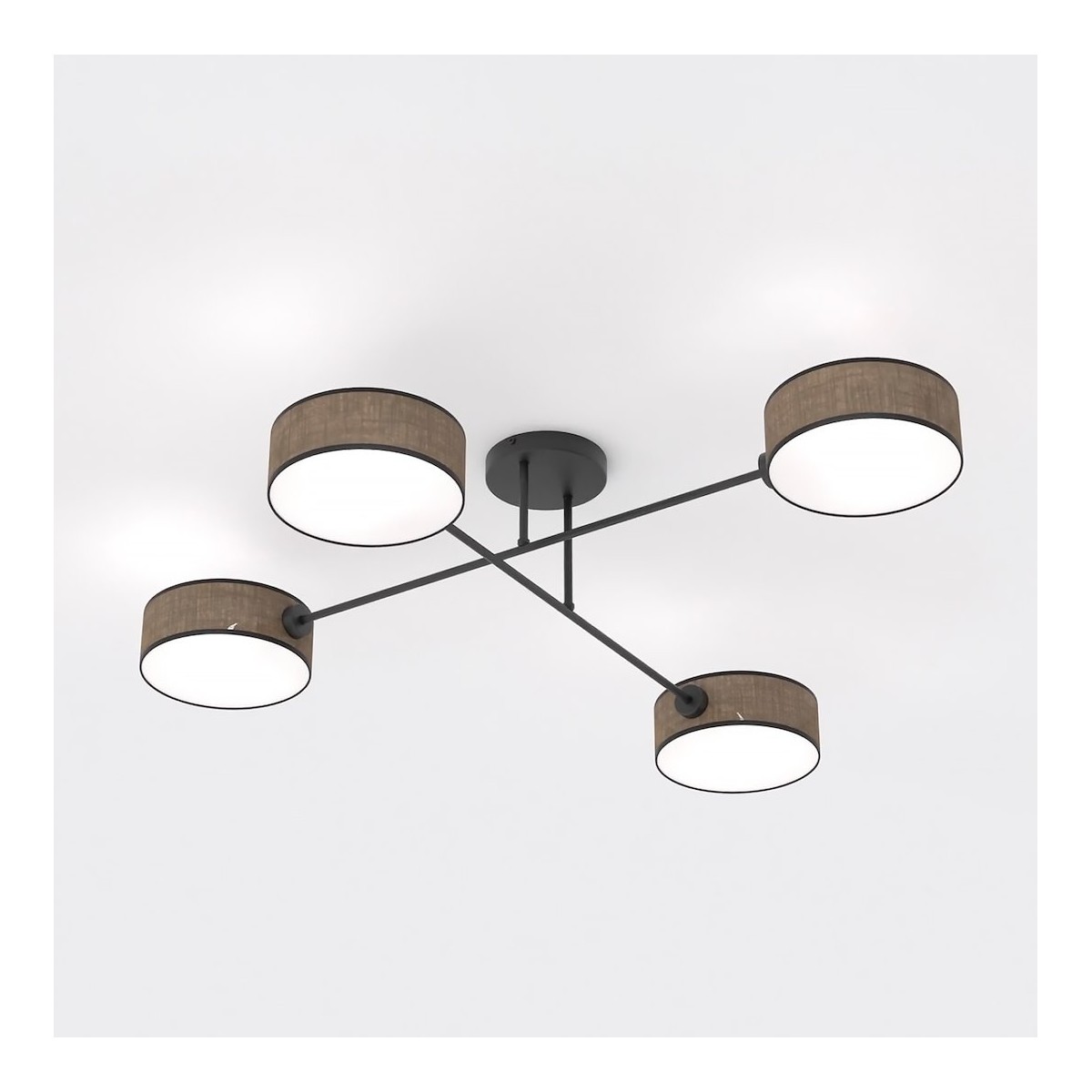 Emibig MAGA 4 BROWN EM1569/4 kolor czarny z kategorii lampy sufitowe