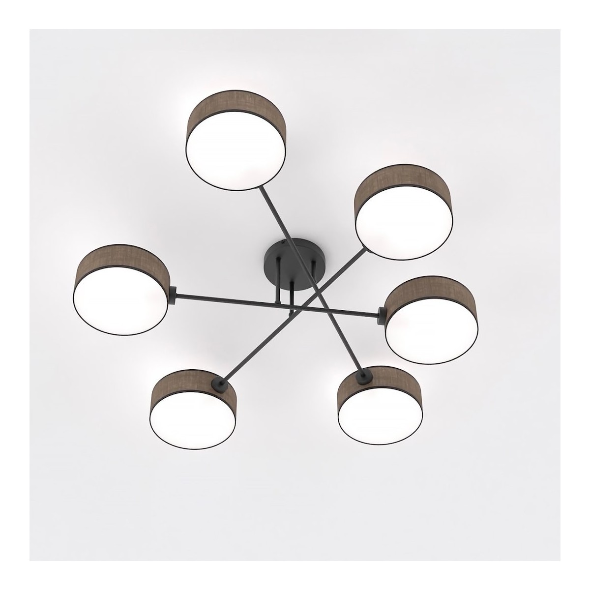 Emibig MAGA 6 BROWN EM1569/6 kolor czarny z kategorii lampy sufitowe