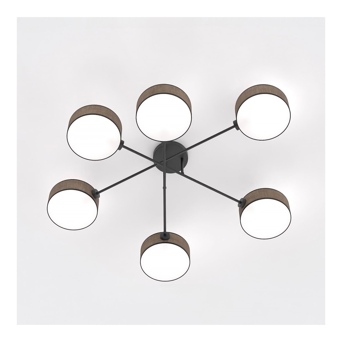 Emibig MAGA 6 BROWN EM1569/6 kolor czarny z kategorii lampy sufitowe