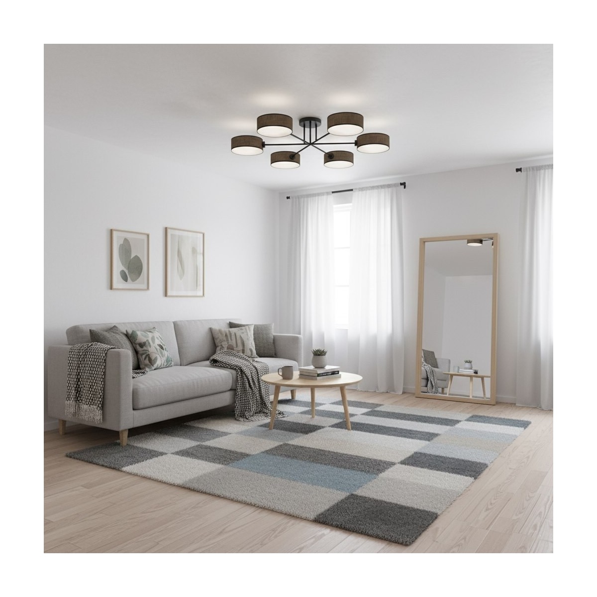 Emibig MAGA 6 BROWN EM1569/6 kolor czarny z kategorii lampy sufitowe