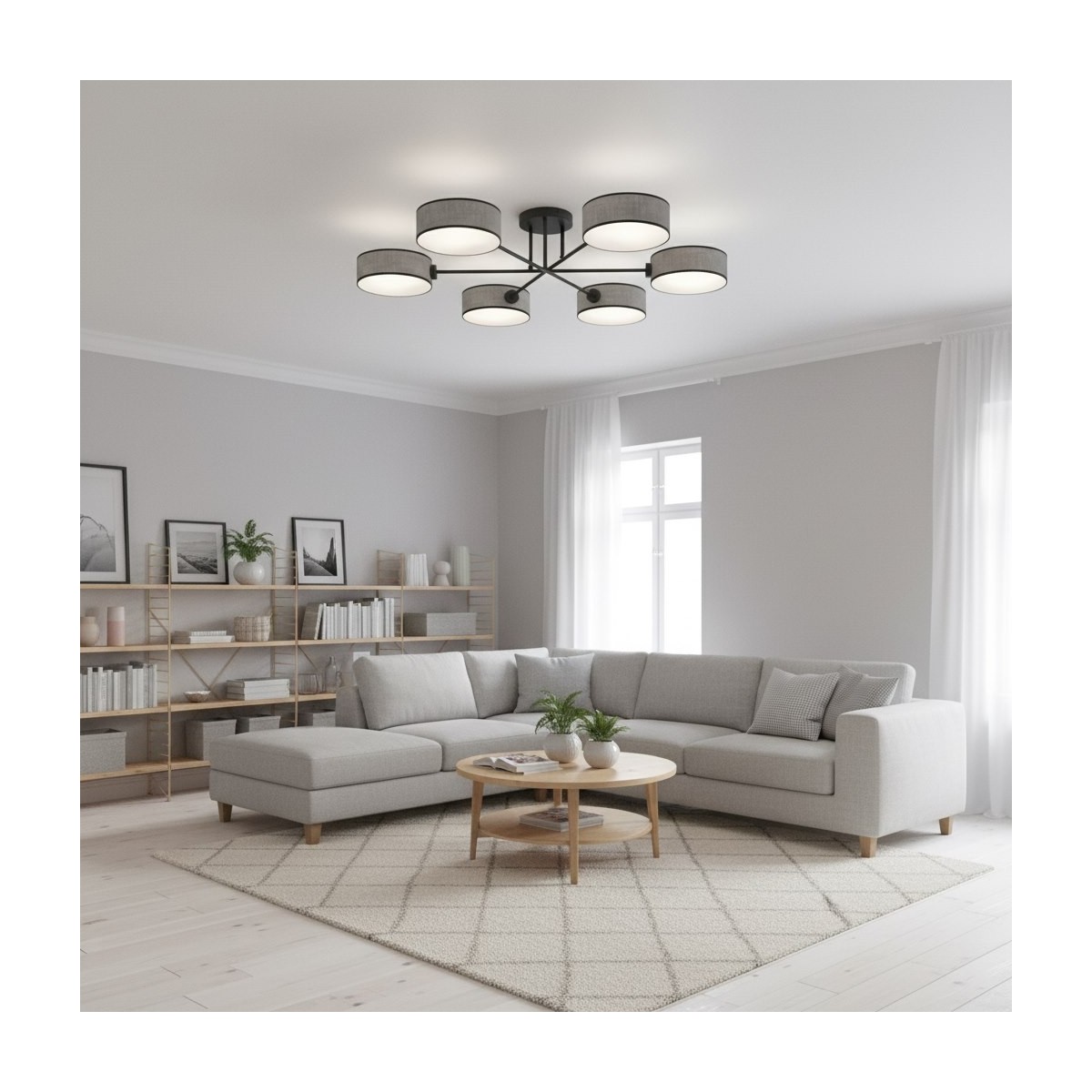 Emibig MAGA 6 GRAY EM1570/6 kolor czarny z kategorii lampy sufitowe