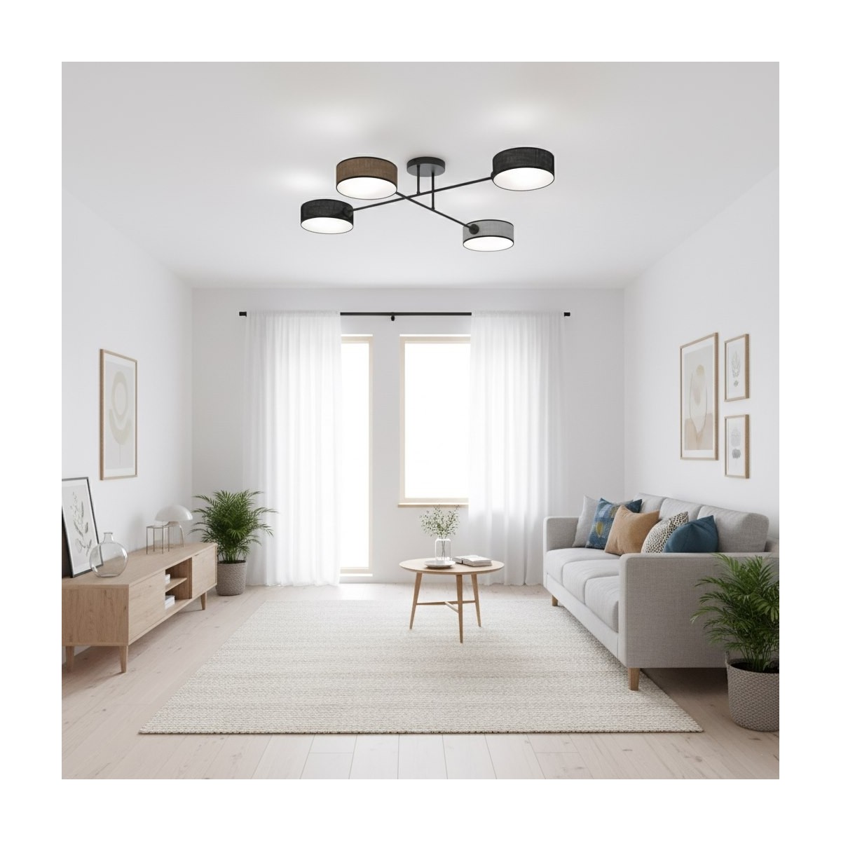 Emibig MAGA 4 MIX1 EM1572/4 kolor czarny z kategorii lampy sufitowe