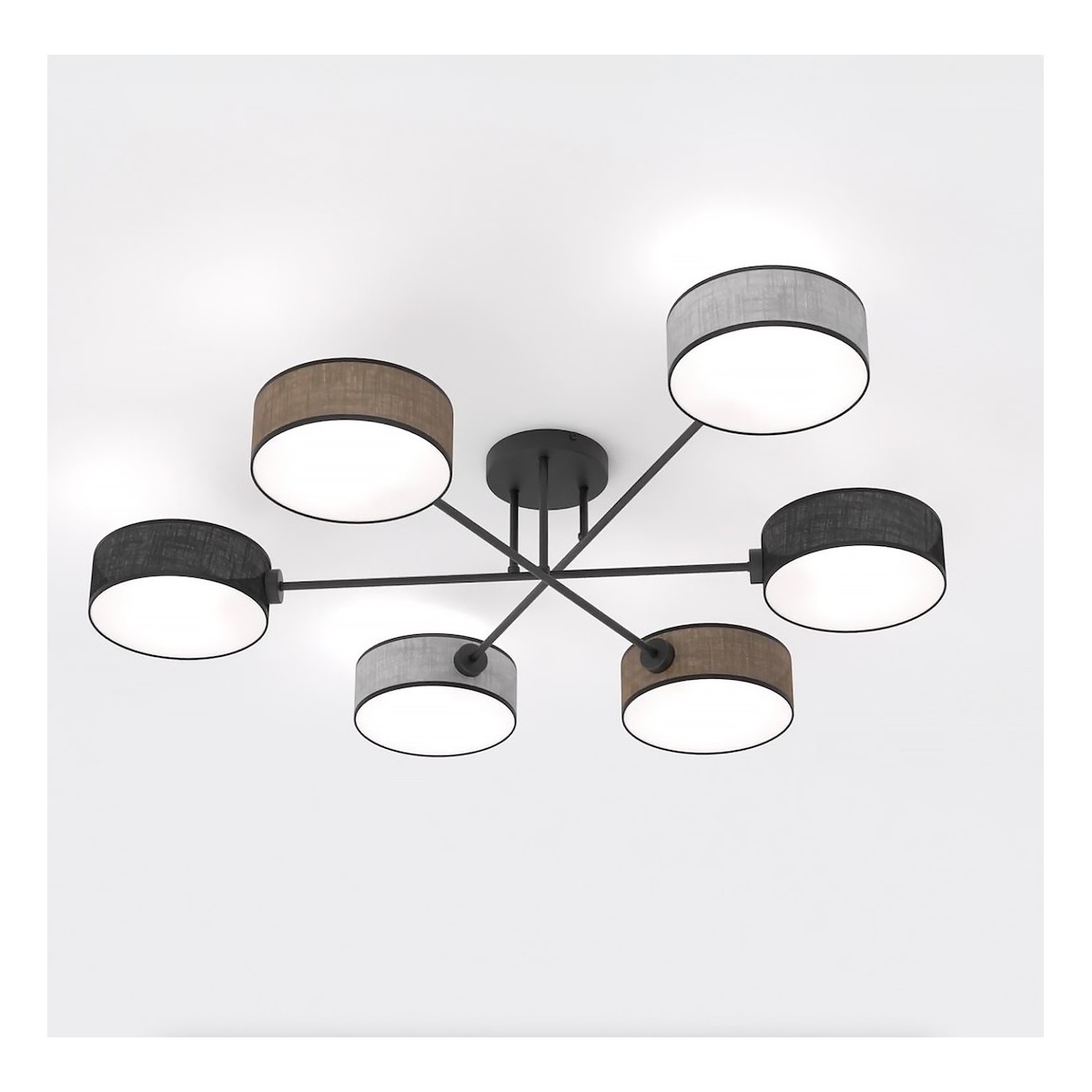 Emibig MAGA 6 MIX1 EM1572/6 kolor czarny z kategorii lampy sufitowe