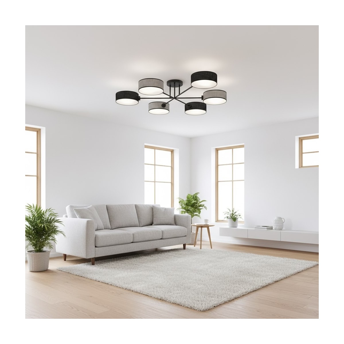 Emibig MAGA 6 MIX2 EM1573/6 kolor czarny z kategorii lampy sufitowe