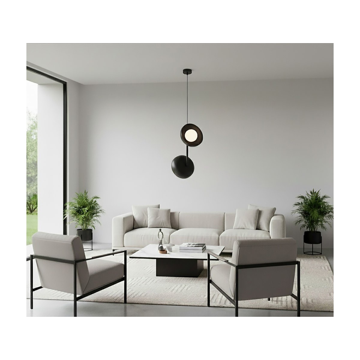 Emibig VANILA 2 BLACK EM1595/2 kolor czarny z kategorii lampy wiszące