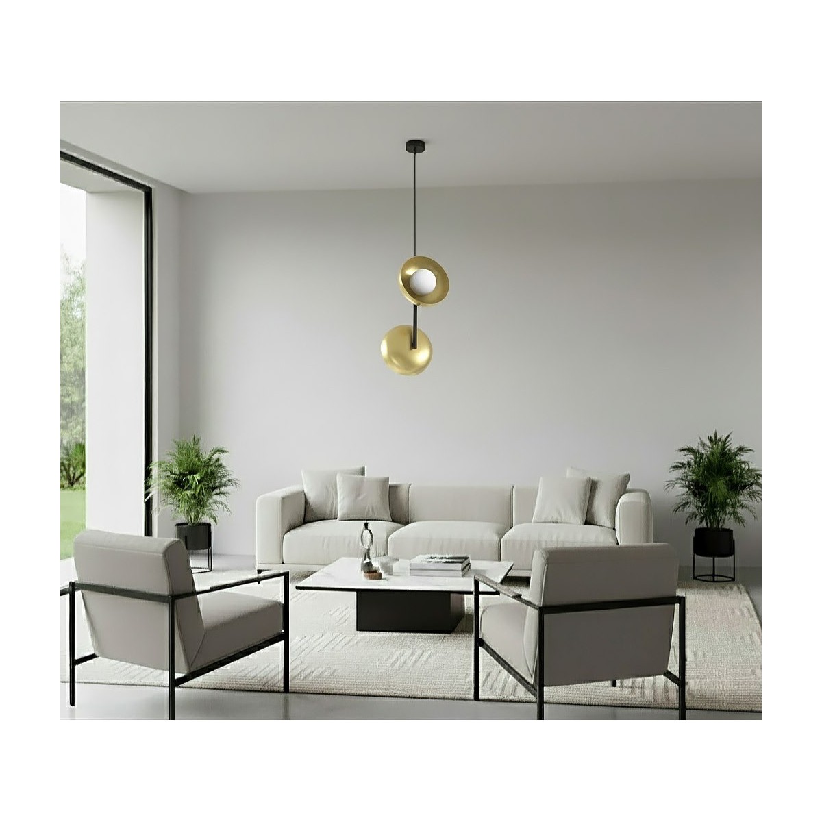 Emibig VANILA 2 BL GOLD EM1596/2 kolor złoty z kategorii lampy wiszące