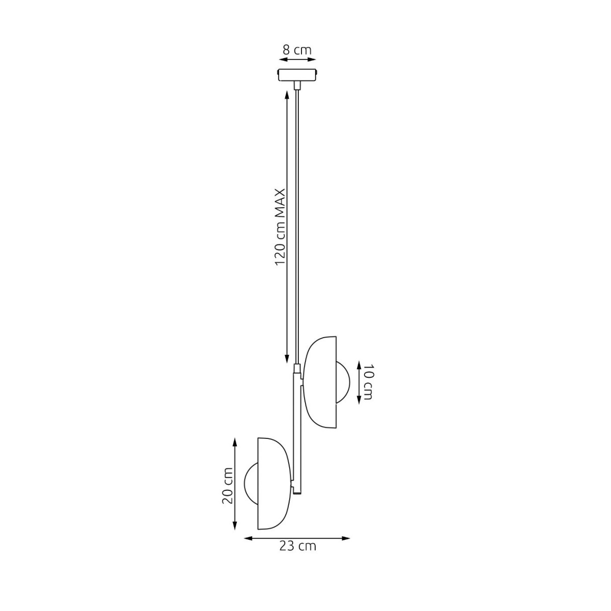 Emibig VANILA 2 BL MOKKA EM1598/2 kolor mocha z kategorii lampy wiszące