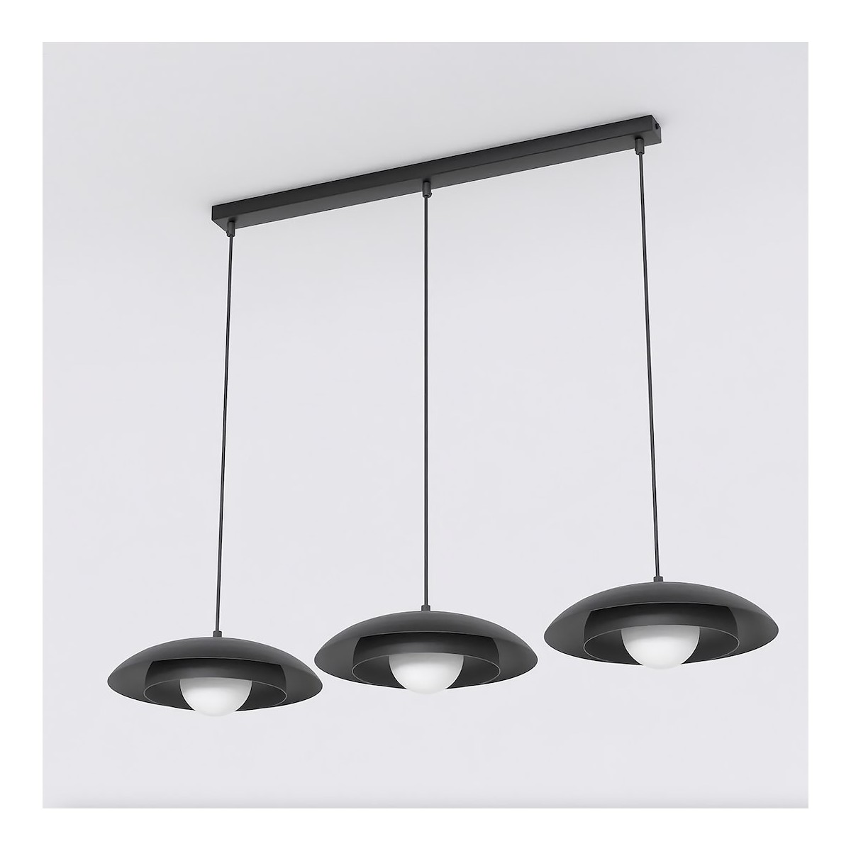 Emibig SKIN 3 BLACK EM1603/3 kolor czarny z kategorii lampy wiszące