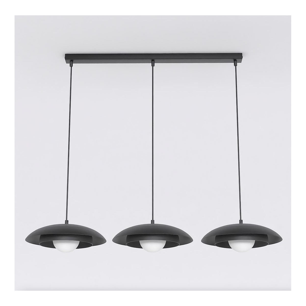 Emibig SKIN 3 BLACK EM1603/3 kolor czarny z kategorii lampy wiszące